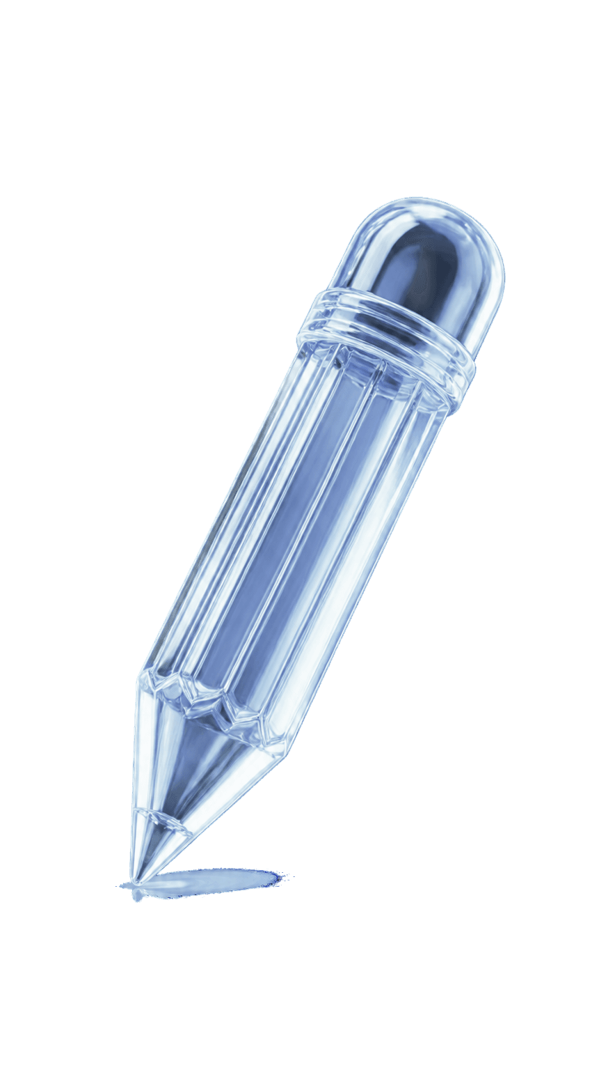 Glass pencil